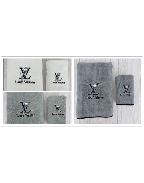 LV towel bath towel set soft cotton absorbent two-piece 70*140cm