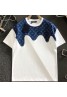 LV clothes Summer new stitching logo casual short-sleeved loose T-shirt men women
