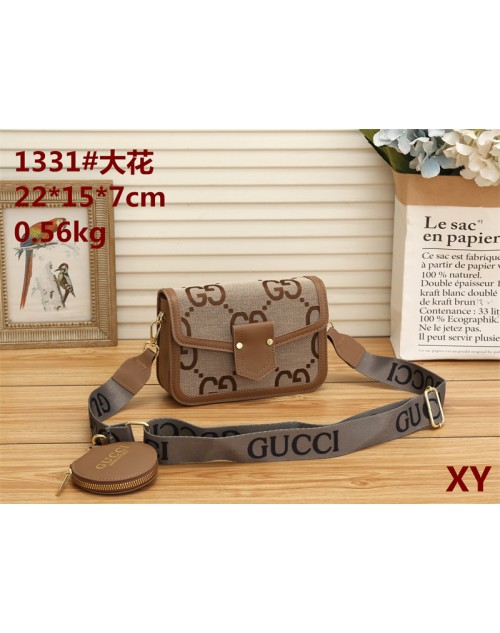 Gucci bag luxury logo tide bag shoulder bag 22cm*15cm*7cm