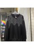 LV stitching sweater men women same style couple loose round neck sweater