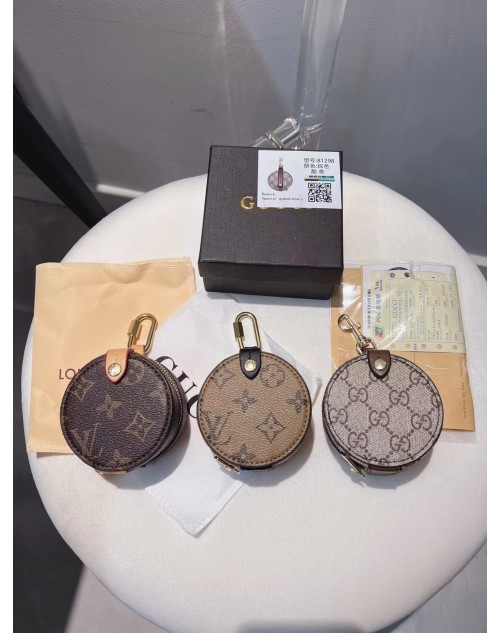Louis Vuitton Gucci Earphone Case Storage Case Leather Portable Convenient Popular