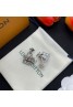 Louis Vuitton Earrings Glitter Monogram Women's Fashion to Prevent Allergies