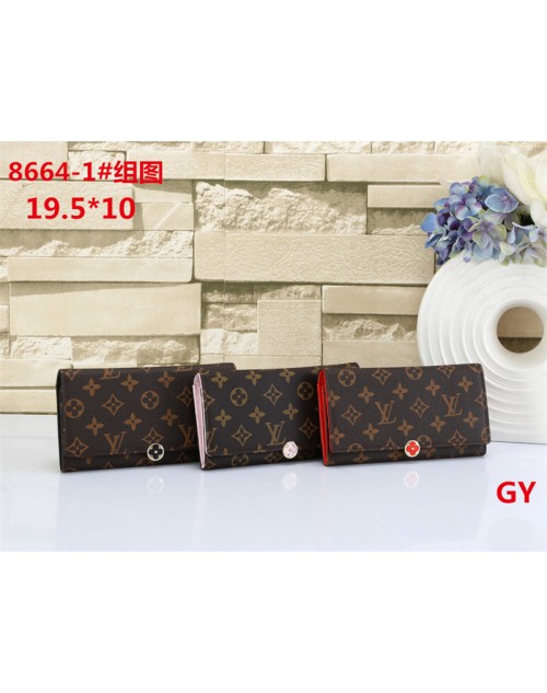 Louis Vidon Long Wallet Fashionable Monogram Damier Wallet Can store cards, business cards, coins, etc