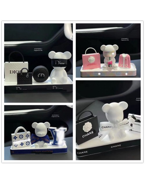 Louis Vuitton car supplies air conditioner decoration cute bear car supplies fashion popular