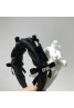 miumiu Pearl Handmade Fairy Headband Black and White Bow