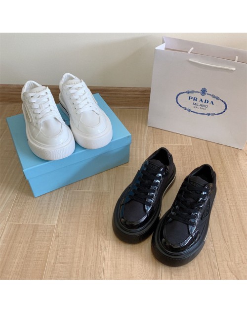 prada shoes casual solid color high quality shoes