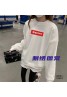 supreme embroidery autumn winter plus velvet thick section for men and women