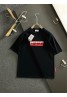 Supreme t-shirt casual black and white short sleeve monogram popular