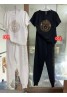 Versace T-shirt Pants 2-piece set Round neck Knit casual