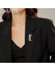 YSL Lettering Brooch Pin Coat Sweater Ornament