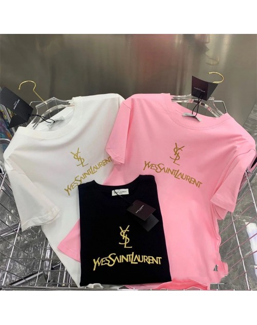 Iv saint Laurent T-shirt casual elegant monogram summer unisex