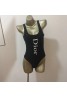Dior clothes Slingback Triangle Letter Sexy One-Piece Swimsuit