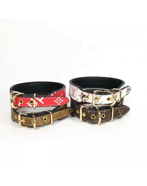 LV pet god Collar 5 cm + traction rope 117cm