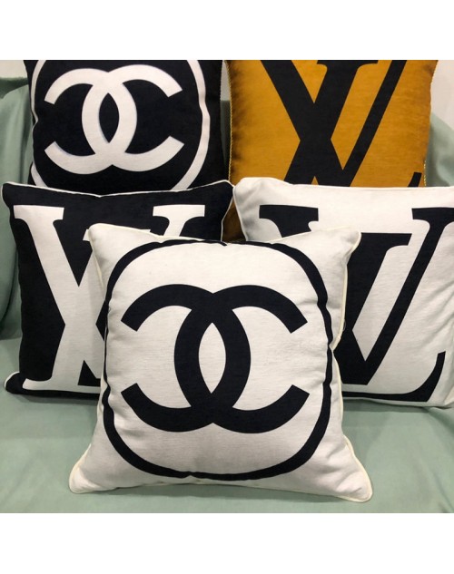 chanel LV Light Luxury Simple Letter Hotel Pillowcase Cushion 45*45cm